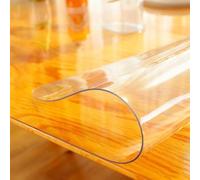 Nappe de protection en PVC transparent 90 x 180 cm Épaisseur 3 mm | Set de table en plastique souple résistant à l'huile et à l'eau pour salle à manger, table basse, comptoir