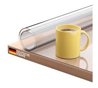 Nappe de protection transparente 90x160 cm, PVC 2 mm pour tables en bois ou en verre, lavable, durable, résistante, bords biseautés