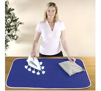 Wenko Nappe de repassage vapeur 130x65 cm – aluminium réfléchissant, antidérapante – Bleu
