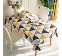 Nappe de Table 100% PVC Rectangulaire Imperméable Anti-Taches/Rayures/l'huile Couverture de Table (140x220CM
