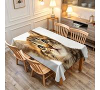 Nappe de Table Carrée 150x150 cm Anti-Tache sans Repassage Motif 3D Chat Mignon Imperméable Polyester, Nappe Animal Domestique Réaliste pour Grand Jardin & Terrasse b.2714