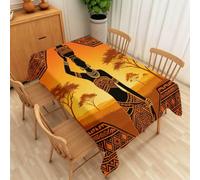 Nappe de Table Carrée 150x150 cm, Motif Femme Africaine