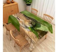 Nappe de Table Carrée 150x150 cm, Motif Lapin