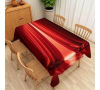 Nappe de Table Carrée 150x150 cm, Motif Rideau de Scène Rouge