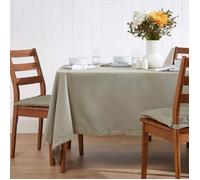 HOMESCAPES Nappe carrée en Tissu, Nappe de Table en 100% Coton uni Gris, Linge de Table Lavable et hypoallergénique - 137 x 137 cm