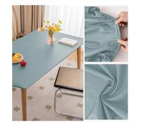 Nappe de Table en Cuir avec Bord Élastique Antidérapante, Nappe Rectangulaire Impermeable, Tapis de Protection en Simili Cuir pour Table Terrasse, Jardin, Manger, Basse, Extérieur(60x120cm,Blue)