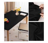 Nappe de Table en Cuir avec Bord Élastique Antidérapante, Nappe Rectangulaire Impermeable, Tapis de Protection en Simili Cuir pour Table Terrasse, Jardin, Manger, Basse, Extérieur(80x120cm,Black)
