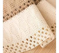 Nappe de table en macramé, 180 cm, couleur naturelle, motif tressé, faite main, vert bambou