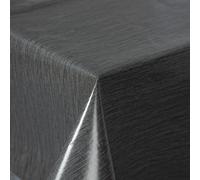 Nappe de table en toile cirée texpot, lavable, ronde 160 cm avec lignes, avec ourlet, en polyester, pour table de jardin
