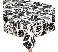 Nappe de Table Imprimée Twisted Lime 150x250cm Noir & Blanc