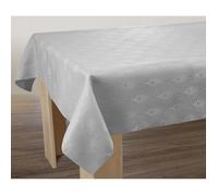 Nappe de table - LE LINGE DE JULES - Damassée - Gris perle - Anti-taches déperlant - 150 x 300 cm