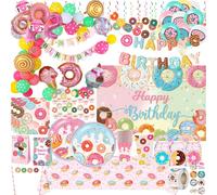 Nappe de table pour fête préChristophe et anniversaire, fournitures de célébration, serviettes, gobelets 16pcs cake topper