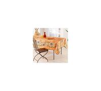 Nappe de Table Provençale Rectangle 140x300 cm, Anti-Tâche Glycine, 100% Polyester coloris Orange - -