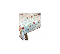 Nappe de Table Provençale Rectangle 150x240 cm, Coquelicot Anti-Tâche Glycine, 100% Polyester coloris rouge - -