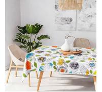 Nappe de table rectangulaire - JUPVIERGE - 140 x 200 cm - Imperméable - Tissu Oxford - Anti-taches