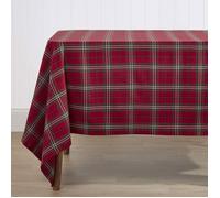 HOMESCAPES Nappe rectangulaire à Carreaux écossais Rouge, Nappe de Table en Tissu 100% Coton 137 x 178 cm