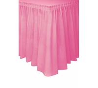 Nappe de table Unique - 50051 - Party - Jupe de Table en Plastique - 4,2 m - Rose Vif