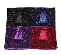 Nappe de tarot ciel étoilé avec sac à cartes, 69x69cm, en velours, dessus de table, articles de fête, fournitures d'intérieur vintage, couverture de gril Pink