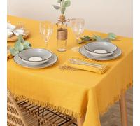 Atmosphera - Nappe Maha - Coton - Jaune Ocre - 250x150 cm