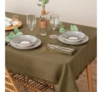 Nappe Déco à Franges Maha 150x250cm Vert Kaki
