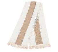 Nappe Décorative Chemin de Table d'Hôtel 280x30x0,3cm Beige Ambiance Noël | Coton Lin, Pliable Facile à Ranger, pour Table à Manger, Console d'Entrée, Salon