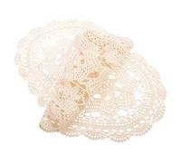 Nappe Décorative de Ferme en Coton Crocheté Beige pour Table | Napperon au Crochet, Large Usage, Finition Soignée, Décoration de Salle à Manger, Beige