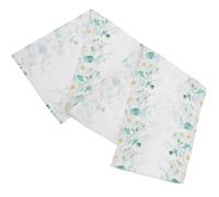 Nappe Décorative Fleurie Imperméable pour Buffet et Table D’appoint | Polyester Enduit, Style Élégant Chic, Usage Fêtes et Traiteur, Coloris Vert Clair