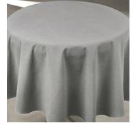 Nappe déperlante anti-taches - Effet lin pour table ronde Gris anthracite 160x160 cm
