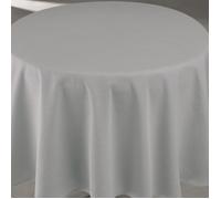Nappe déperlante anti-taches - Effet lin pour table ronde Gris Perle 160x160 cm