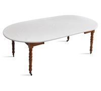 Nappe élastique, ovale, blanche, de 230 à 243 cm de longueur