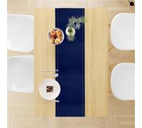 Nappe en coton bleu écossais | 8 couverts | 32 x 230 cm | Lavable en machine