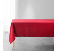 Douceur d'Intérieur, Nappe Rectangle (140 x 240 cm) Mistraline Bordeaux, Coton Recyclé Uni