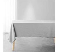 Douceur d'Intérieur, Nappe Rectangle (140 x 240 cm) Mistraline Gris Chine, Coton Recyclé Uni