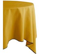 Nappe En Coton Teint Lavé - Curry - 160 X 250 Cm