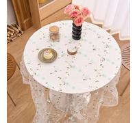 Nappe en dentelle brodée florale pour salle à manger, table rustique en polyester avec motifs de feuilles, décoration lavable pour les goûters et la maison, plusieurs tailles et couleurs disponibles