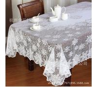 Nappe en dentelle « Fleur de neige » blanche, tissu en dentelle blanche,152x228cm