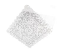 Nappe en dentelle - TBEST - Rectangulaire - Motif creux - Couleur blanche - Coton naturel