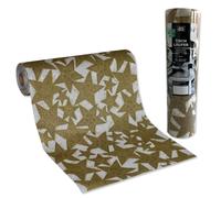 Nappe en papier, dimensions 40 cm x 24 mètres, motif étoiles, couleur noire, technique Airlaid
