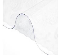 Nappe en plastique 42 x 78 pouces, protection de table transparente de 2 mm d'épaisseur, tapis de bureau rectangulaire transparent, imperméable et facile à nettoyer pour commode de bureau ou table de 