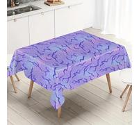 Nappe en plastique imprimée avec des éclairs violets sur le thème du K-pop, adaptée aux anniversaires, mariages, anniversaires de mariage, fêtes, décorations 1pcs