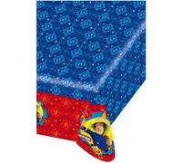 amscan Anime Nappe-Plastique Sam Le Pompier, 9902178, 120 x 180 cm, Rouge
