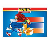 Procos Nappe en plastique Sonic 120 x 180 cm Bleu rectangulaire - Décoration anniversaire enfants