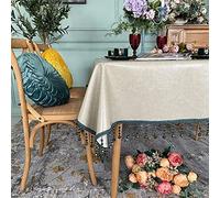 Nappe en plastique transparent, nappe en dentelle, nappe décorative rectangulaire imperméable pour la maison, protection de table carrée en PVC, facile à nettoyer, 7 couleurs (F, 140 * 200 cm)