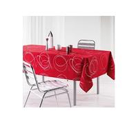 Nappe en polyester Argent Bully rouge 150 x 240 cm