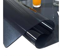 Nappe en PVC transparent 50 x 180 cm, imperméable, anti-moisissure, résistante à l'huile, noire, en plastique solide pour table de cuisine facile à nettoyer