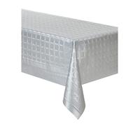 Nappe en rouleau papier damassé argenté 6 m x 120 cm