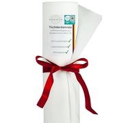 Nappe en rouleau Sensa Lux, certifiée Oeko-Tex 100, lavable, 1 m x 10 m, nappe en lin vendue au mètre, aspect tissu polaire, idéale pour les fêtes, gastronomie, soirées club , anniversaires, blanc