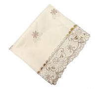Nappe en Satin Brodé Dentelle Florale pour Mariage pour fête Décoration Maison Élégante Taille 60x60cm(4# (square 57 * 117cm))