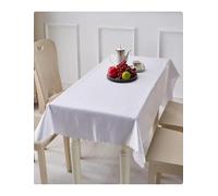 Nappe en satin personnalisée for banquets et repas formels | Finition sur mesure for les réceptions d'hôtel, les salles de réunion et les occasions spéciales(White,150x210cm)