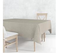 Nappe en Tissu Écorce taupe 180 x 300 cm - Coton Enduit, Imperméable, Résistante & Anti Taches - Facile à Nettoyer